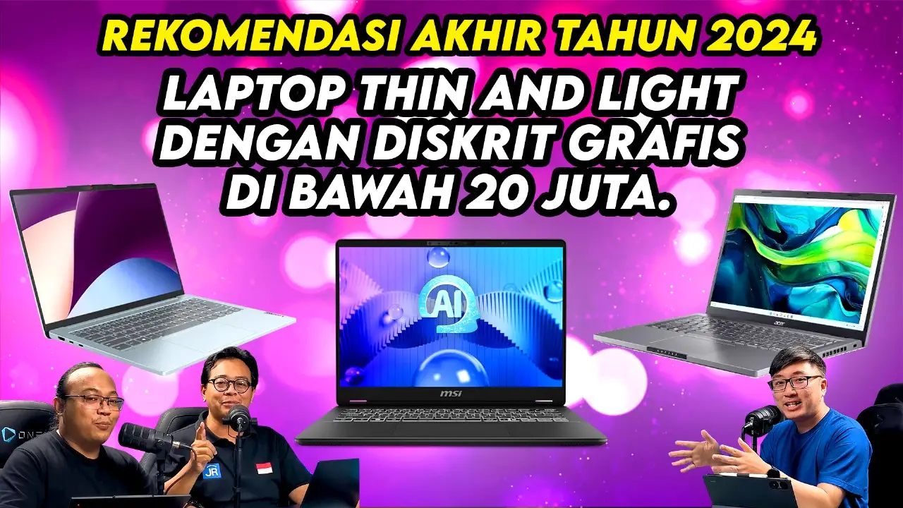 rekomendasi laptop tipis ringan dibawah 20 juta